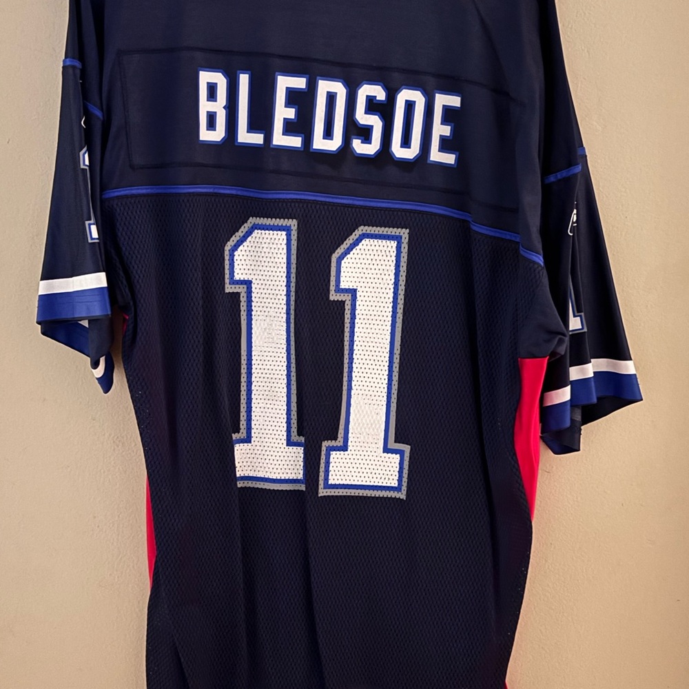 NFL Team Jersey - Navy Blue and Red - Drew Bledsoe - Large